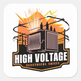 WARNING 'High Voltage'   Electrical Safety Sticker