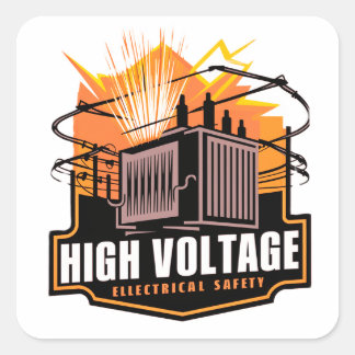 WARNING 'High Voltage' | Electrical Safety Sticker