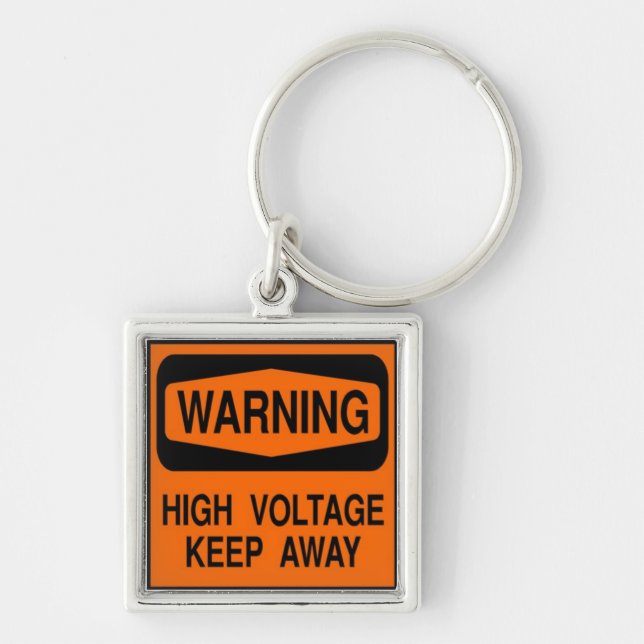 warning high voltage keychain (Front)