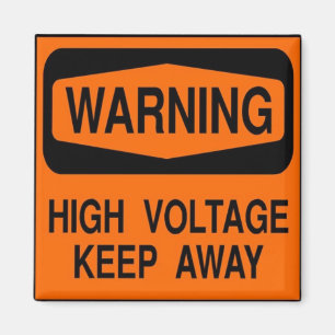 warning high voltage magnet