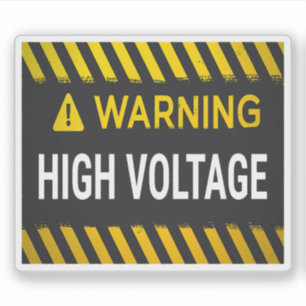 Warning High Voltage Sticker