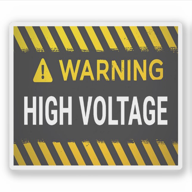 Warning High Voltage Sticker (Front)