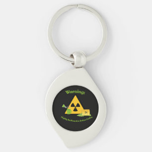 Warning: Highly Radioactive Before Coffee Keychain