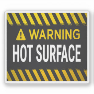 Warning Hot Surface Sticker