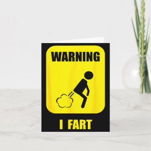 Warning I Fart Funny Fart Zone Gy Farting Gag Gift Card