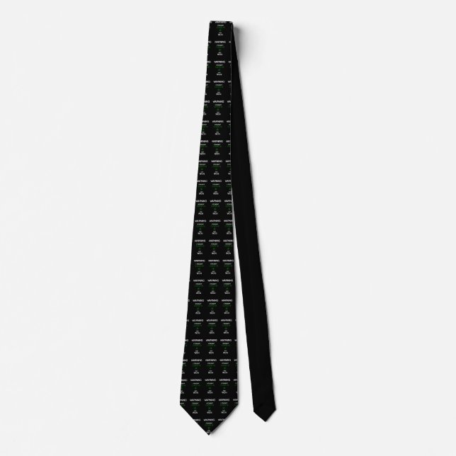 Warning I Fought Covid-19 Neck Tie (Front)