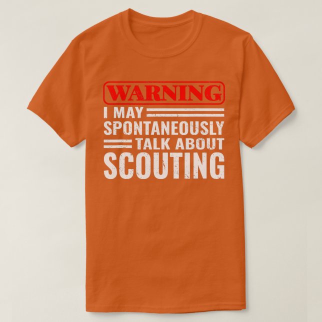 Warning I May talk scouting T-Shirt (Design Front)