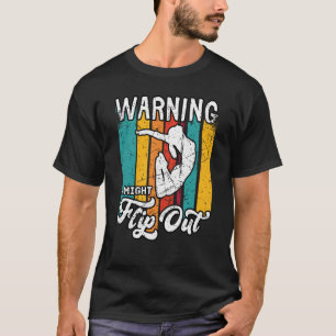Warning I Might Flip Out Gymnast Gymnastics Pun Ou T-Shirt