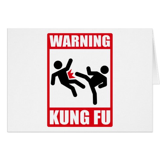 warning kung fu cards (Front Horizontal)