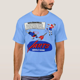 Warning Label Lawn Jarts Missile Game T-Shirt