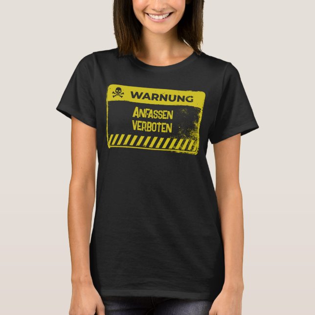 warning label yellow T-Shirt (Front)