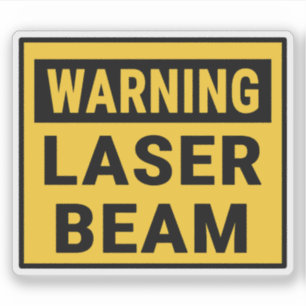 Warning Laser Beam Sticker