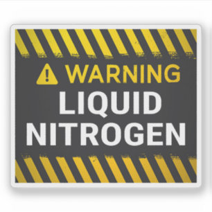 Warning Liquid Nitrogen Sticker