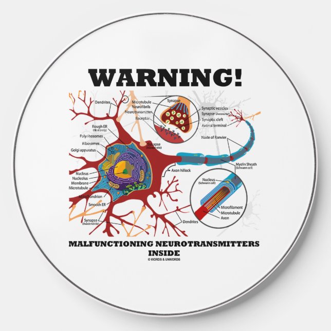 Warning! Malfunctioning Neurotransmitters Inside Wireless Charger (Front)