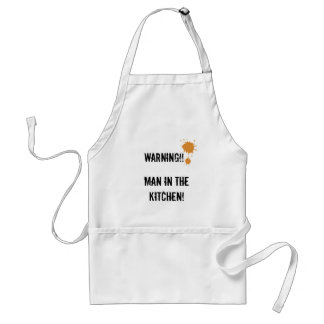 Warning, Man In The Kitchen Adult Apron