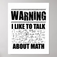 Warning Mathematician | Math Science Gift