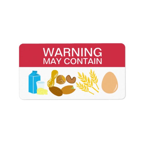 Warning May Contain Allergens Alert Food Safety Label