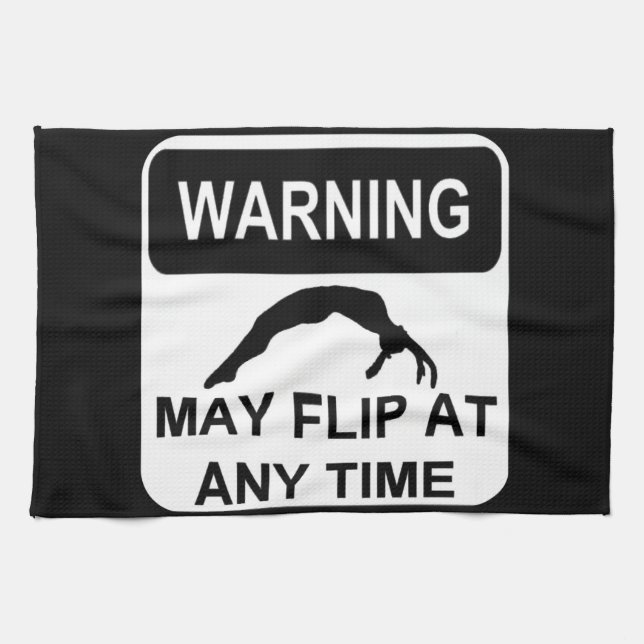 Warning may flip towel (Horizontal)