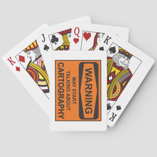 Warning May Start Talking About Cartography Poker Cards (Back)
