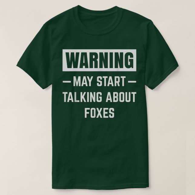 Warning May Start Talking About Foes Cute Fo Zoo A T-Shirt (Design Front)