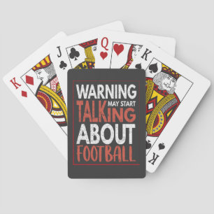 Warning: May Start Talking About Football Poker Cards