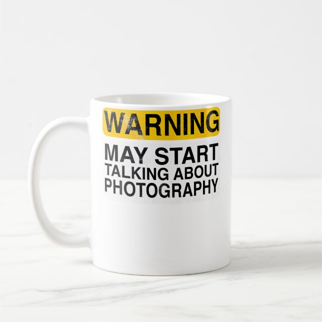 Warning May Start Talking About Photography - Funn Coffee Mug (Left)