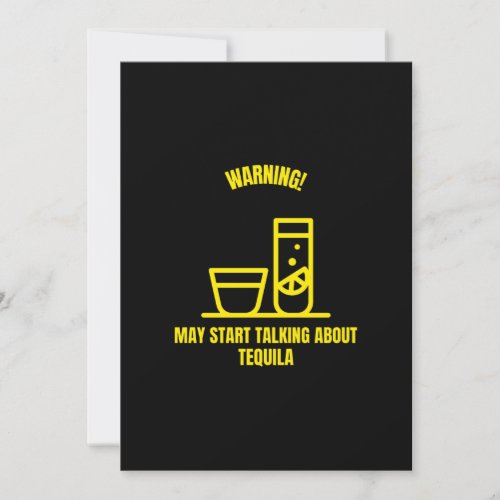 Warning may start talking about tequila funny drin thank you card