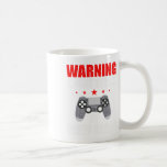 Warning May Yell At Video Games Gamer Gaming  Coffee Mug