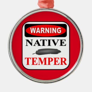 WARNING METAL ORNAMENT