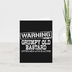 Warning Mpy Old Approach With Caution Funny Card