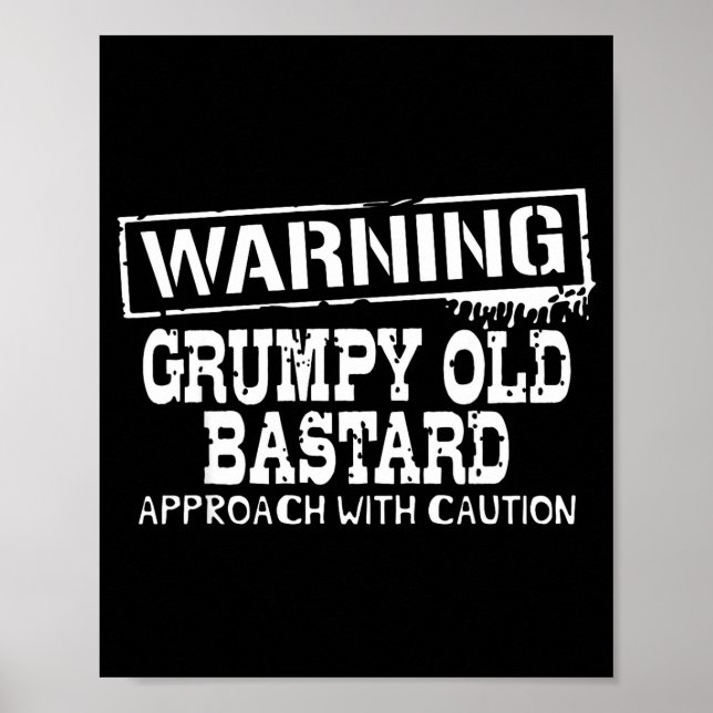 Warning Mpy Old Approach With Caution Funny  Poster (Front)