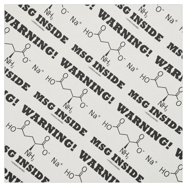 Warning! MSG Inside Chemical Molecule Fabric (Swatch)