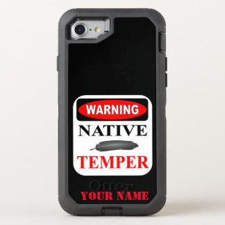 WARNING: NATIVE TEMPER OtterBox DEFENDER iPhone SE/8/7 CASE
