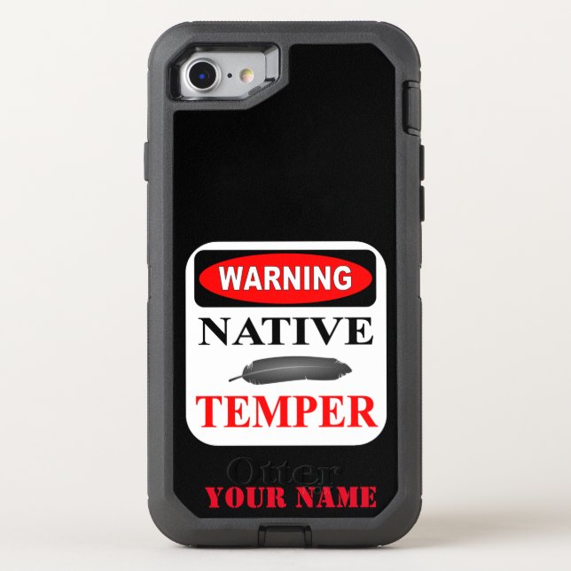 WARNING: NATIVE TEMPER OTTERBOX iPhone CASE (Back)