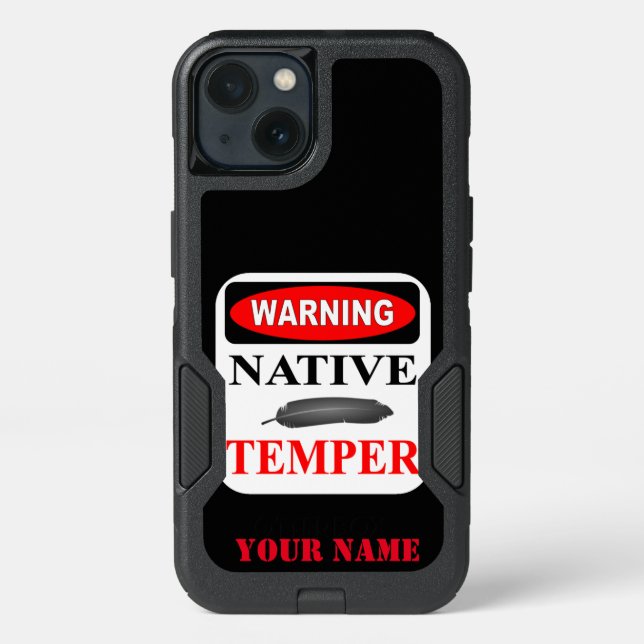 WARNING: NATIVE TEMPER OTTERBOX iPhone CASE (Back)
