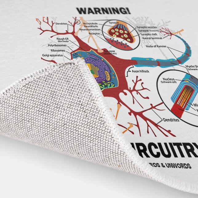 Warning! Neural Circuitry Inside Neuron Synapse Rug (Indoor)