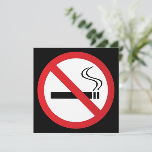 Warning no smoking sign (Standing Front)