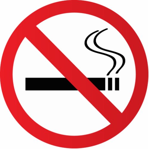 Warning no smoking sign statuette