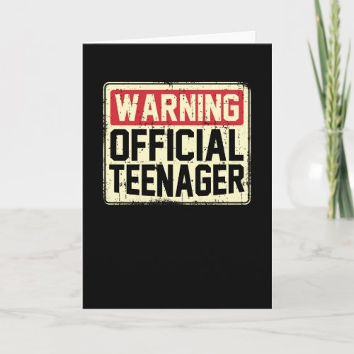 Warning Official Teenager Gift Card