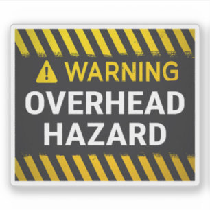 Warning Overhead Hazard Sticker