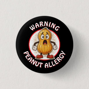 Warning Peanut Allergy Alert   Button