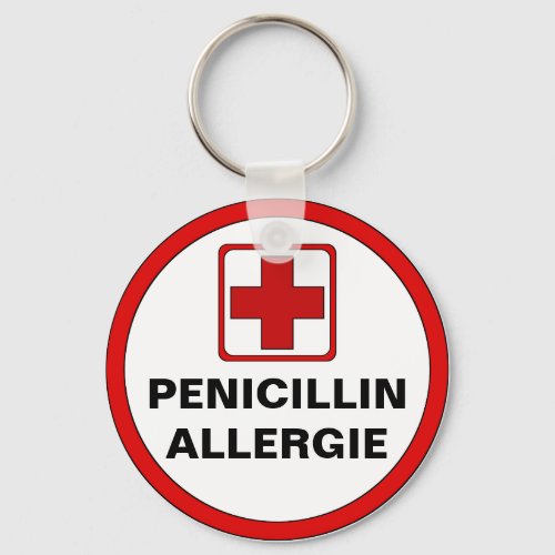 Warning _ penicillin allergy keychain