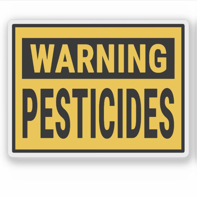 Warning Pesticides  Sticker (Front)