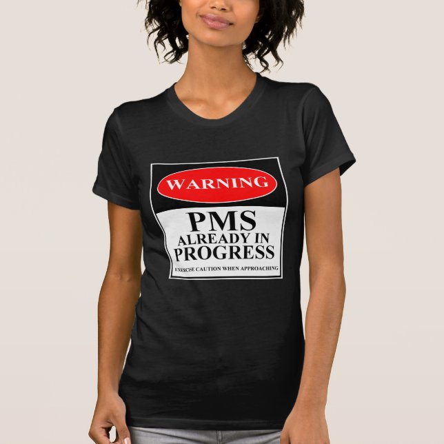 Warning - PMS Already In Progress T-Shirt (Front)