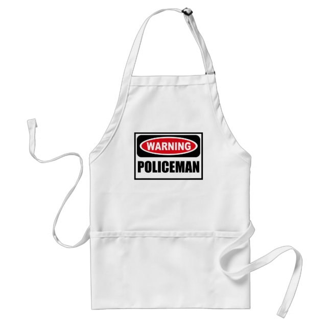 Warning POLICEMAN Apron (Front)