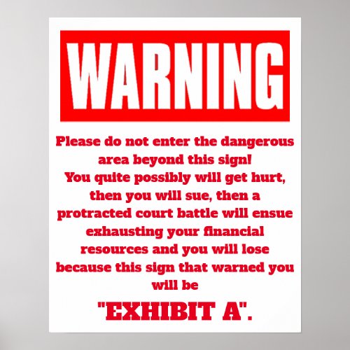 warning poster