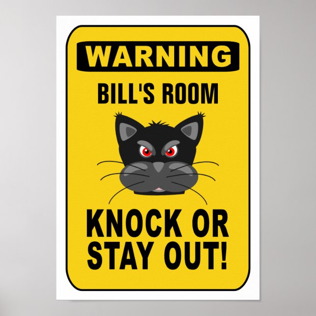 Warning poster - customize! (Front)