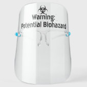Warning Potential Biohazard Funny Sarcastic Face Shield (Front)