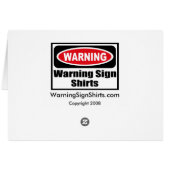 Warning PROGRAMMER Greeting Card (Back Horizontal)