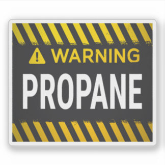 Warning Propane Sticker
